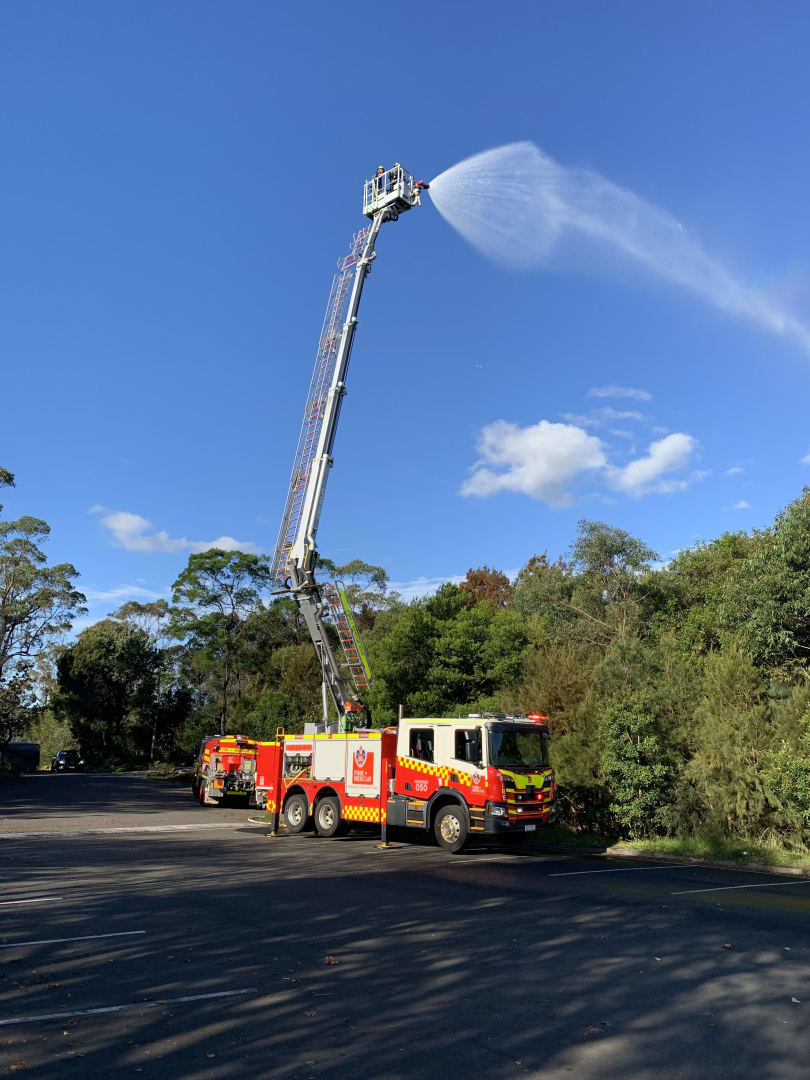 aerial ladder fire truck