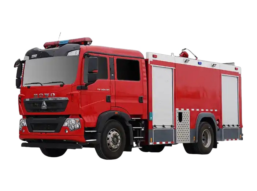  Morocco Sinotruk 6000-liter compressed air foam fire truck 