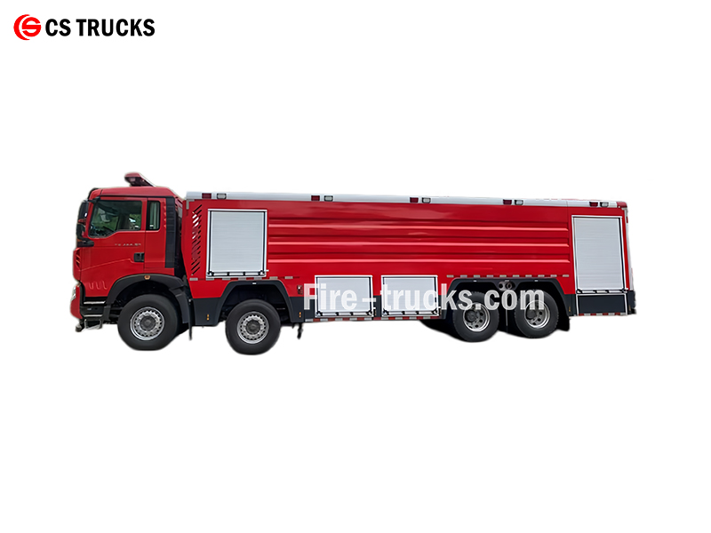 HOWO TX600 8X4 25000L foam fire fighting truck