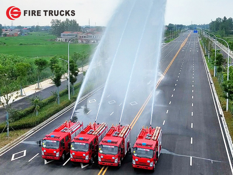 maximum fire truck spray height