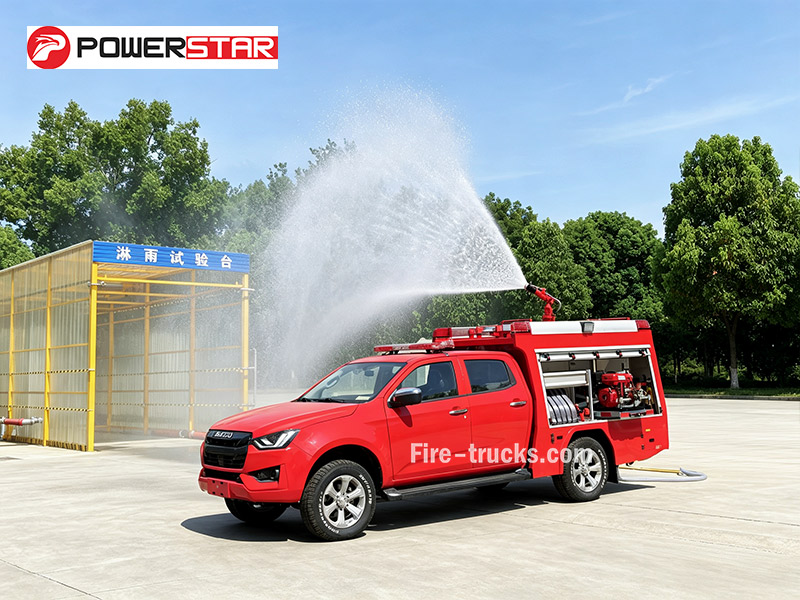 ISUZU 4x4 Emergency Fire Truck Pickup for Gas Plant Fire Rescue Dubai