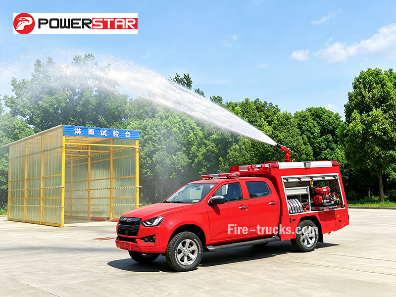 ISUZU 4x4 Emergency Fire Truck Pickup for Highway Hazmat Spill Fire Rescue Togo