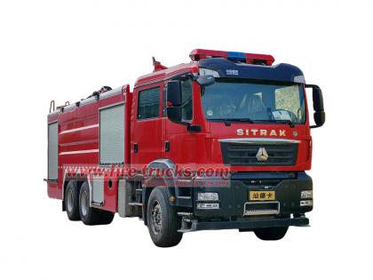 SINOTRUK SITRAK Water foam dry Powder Combined Fire Truck