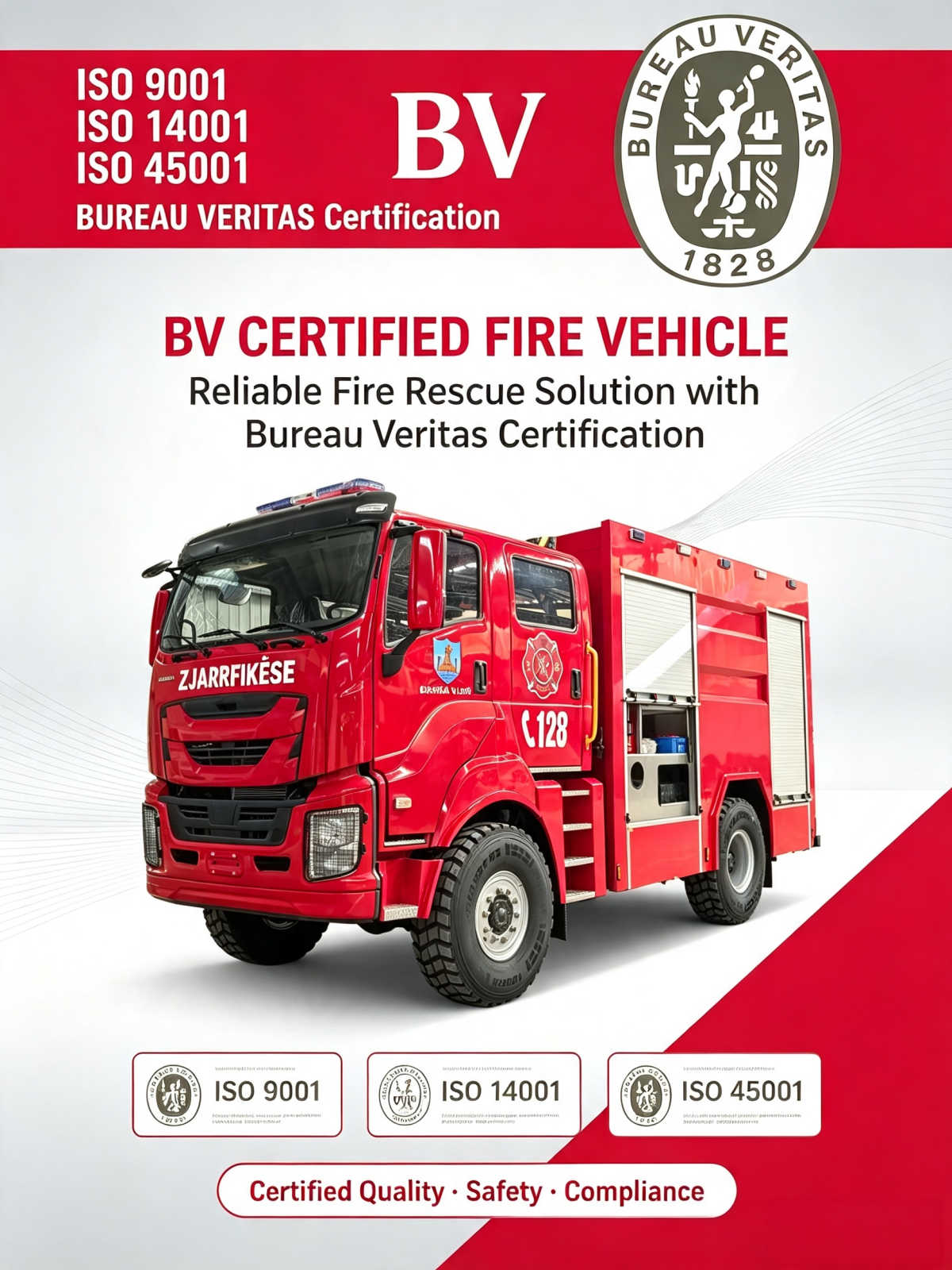 GIGA ISUZU 4x4 өрт сөндіру көліктерінің BV сертификаты және бекіту жағдайы туралы есебі